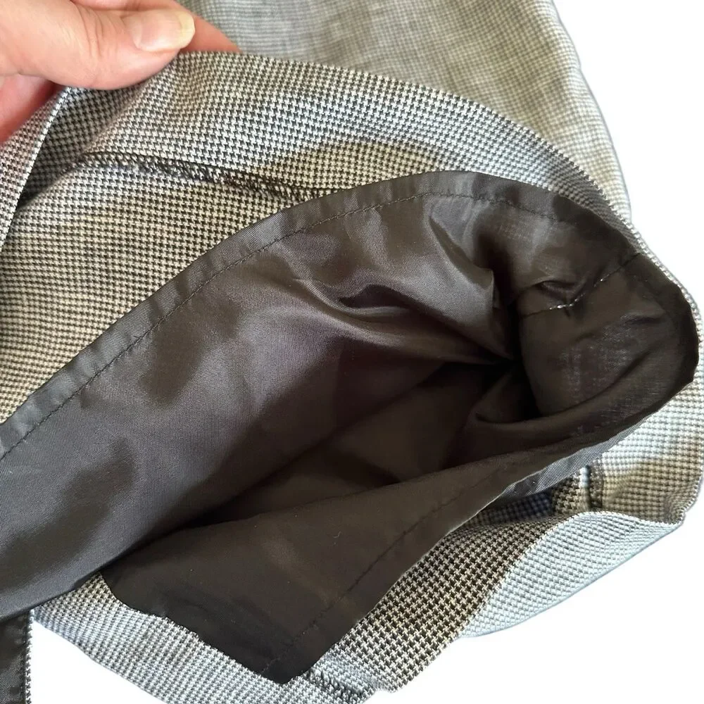 Calvin Klein Linen Blend Pencil Skirt Gray Black Size 2